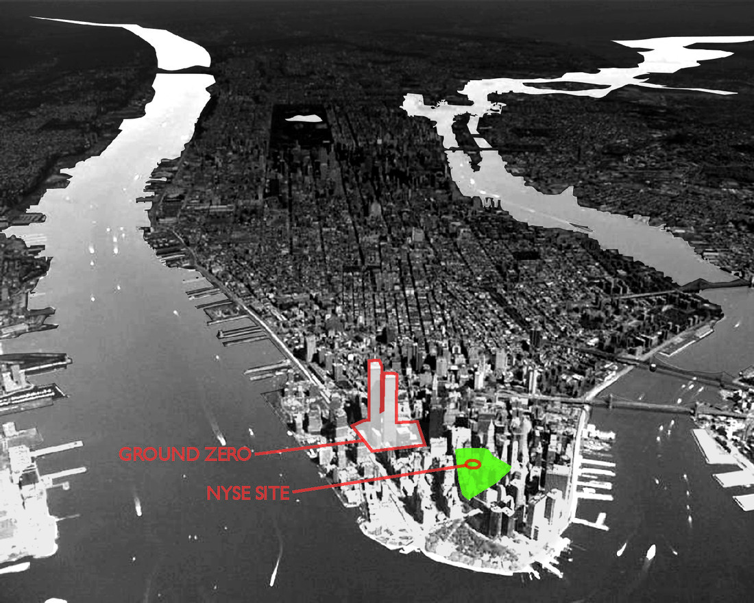 NYSE Aerial Site Photo NYC 2000 BW