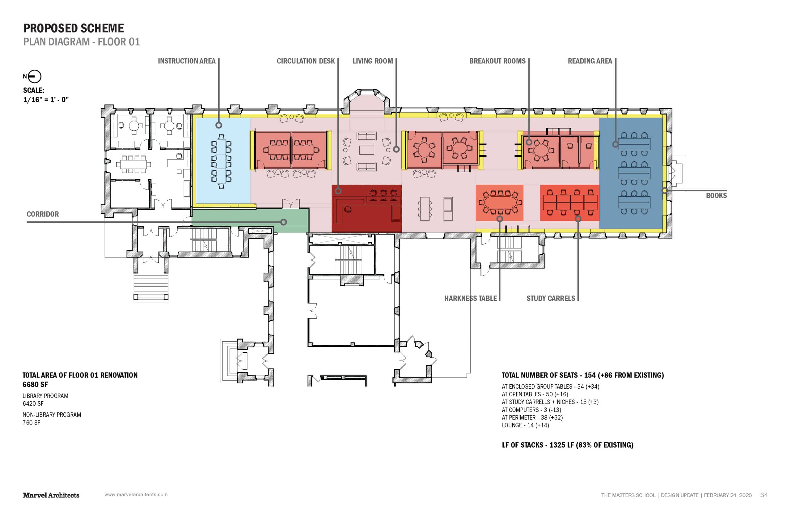 1940 Masters Library Renovation Existing Proposed Plan N15