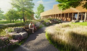 2148 Doris Duke Theatre on the Jacobs Pillow 2023 01 24 LA Rendering Rock Scramble Path