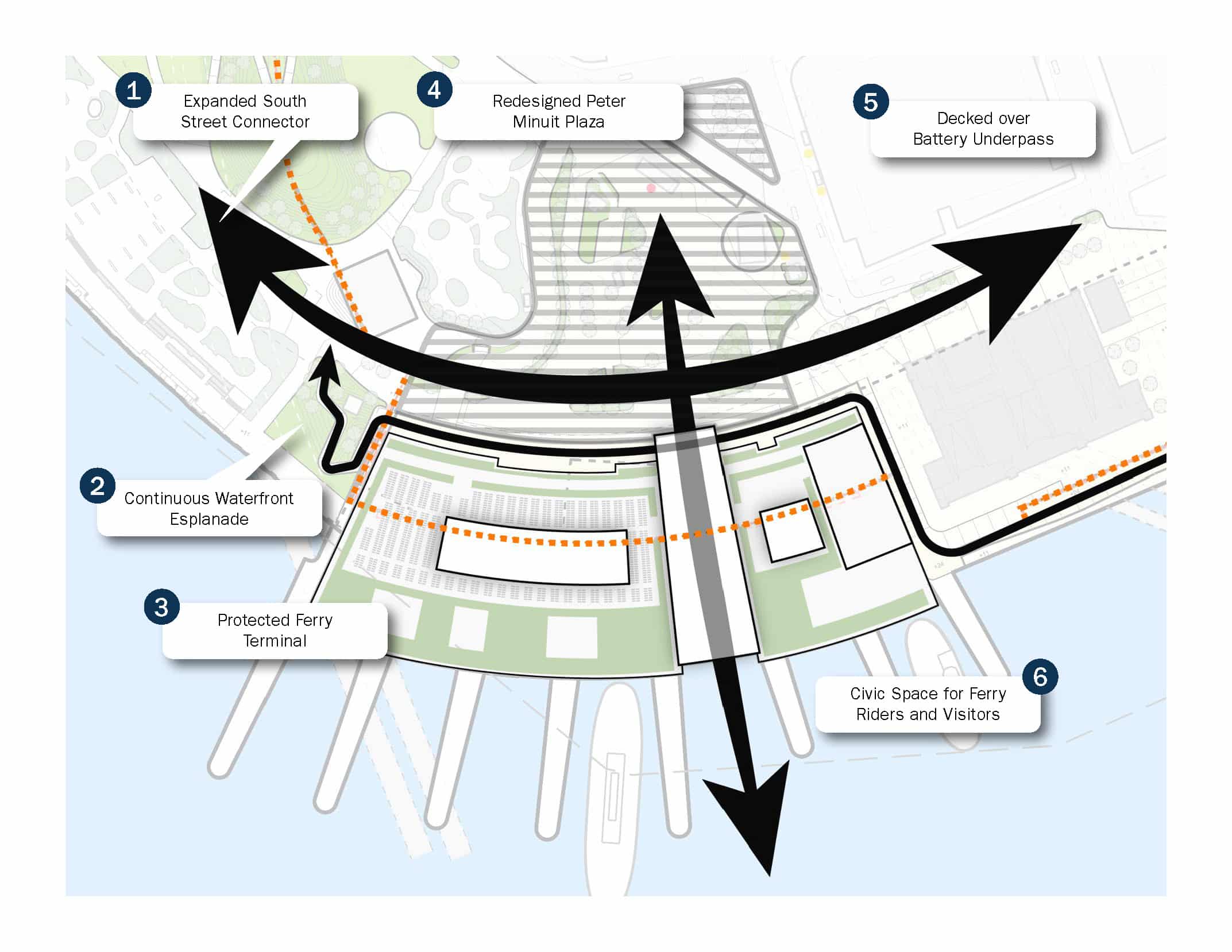 2213 Financial District and Seaport Climate Resiliency Plan Design Moves