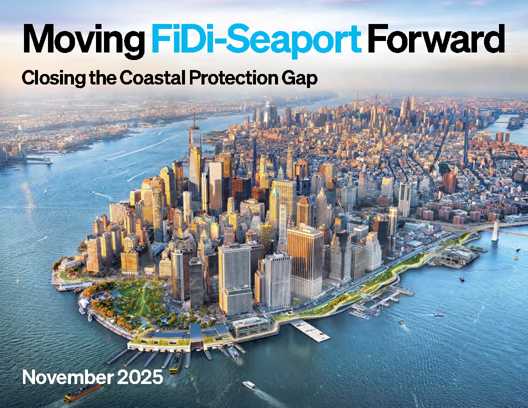 2213 Financial District and Seaport Climate Resiliency Plan NYCEDC Moving FiDi Seaport Forward Report 12 12 2025 Press
