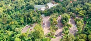 rain gardens drone shot at el portal de el yunque for questions for a designer blog sadie winslow